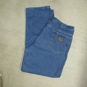 Wrangler flannel lined med wash denim  mens jeans Check measure 38/32